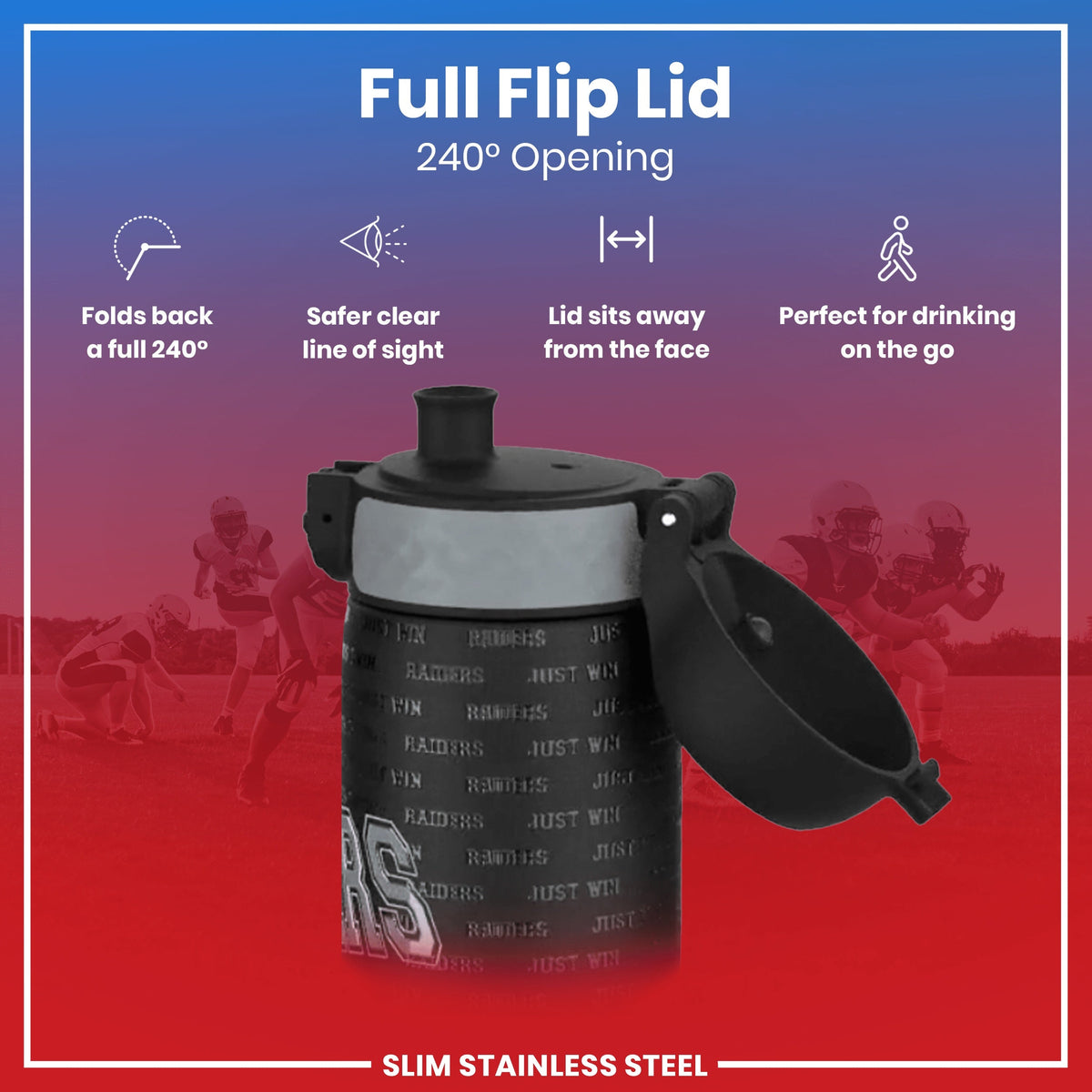 NFL x ION8, Inox, Las Vegas Raiders, 600 ml