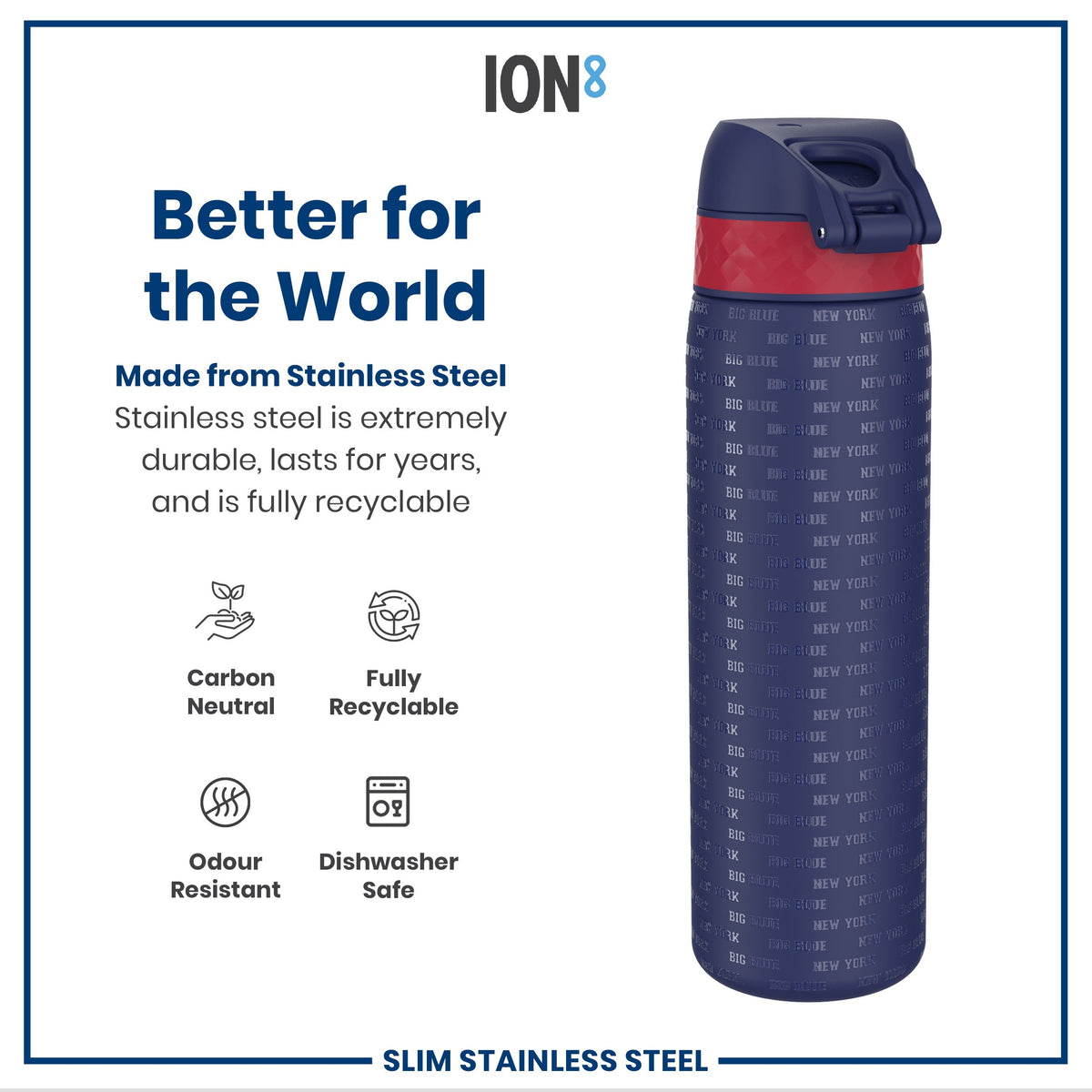 NFL x ION8, Inox, New York Giants, 600 ml