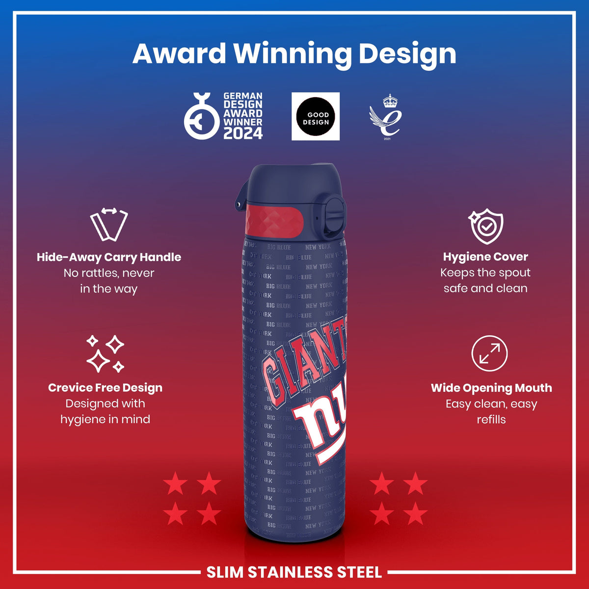 NFL x ION8, Inox, New York Giants, 600 ml