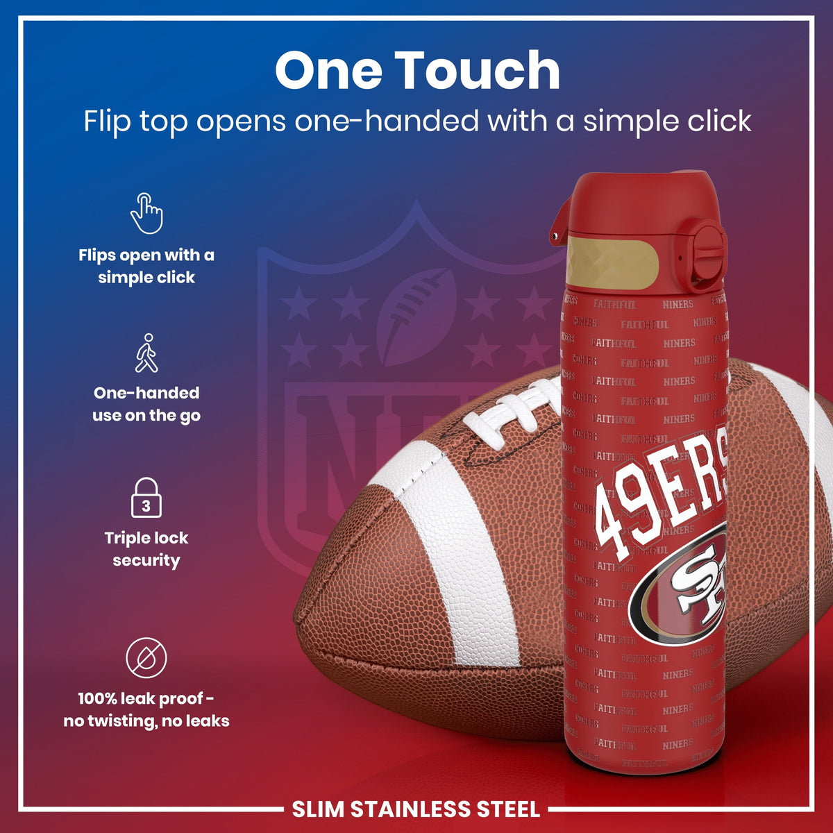 NFL x ION8, Inox, San Francisco 49ers, 600 ml