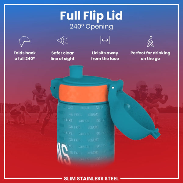 NFL x ION8, Inox, Miami Dolphins, 600 ml