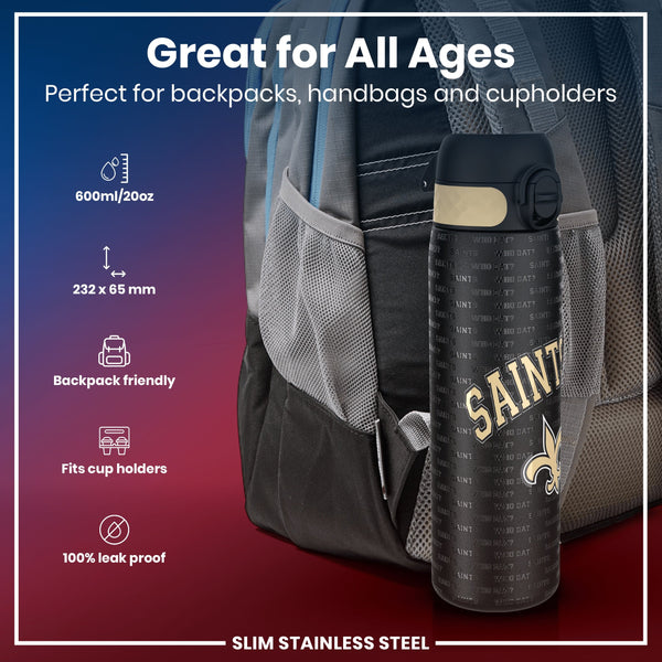 NFL x ION8, Inox, New Orleans Saints, 600 ml