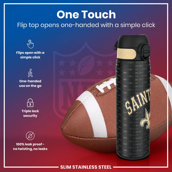NFL x ION8, Inox, New Orleans Saints, 600 ml