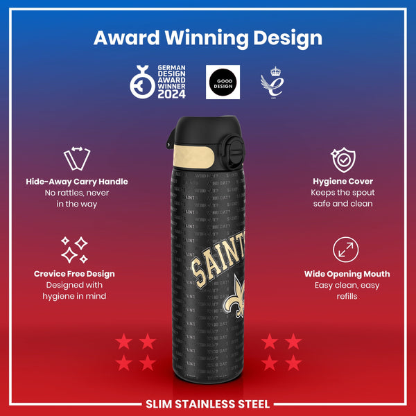NFL x ION8, Inox, New Orleans Saints, 600 ml