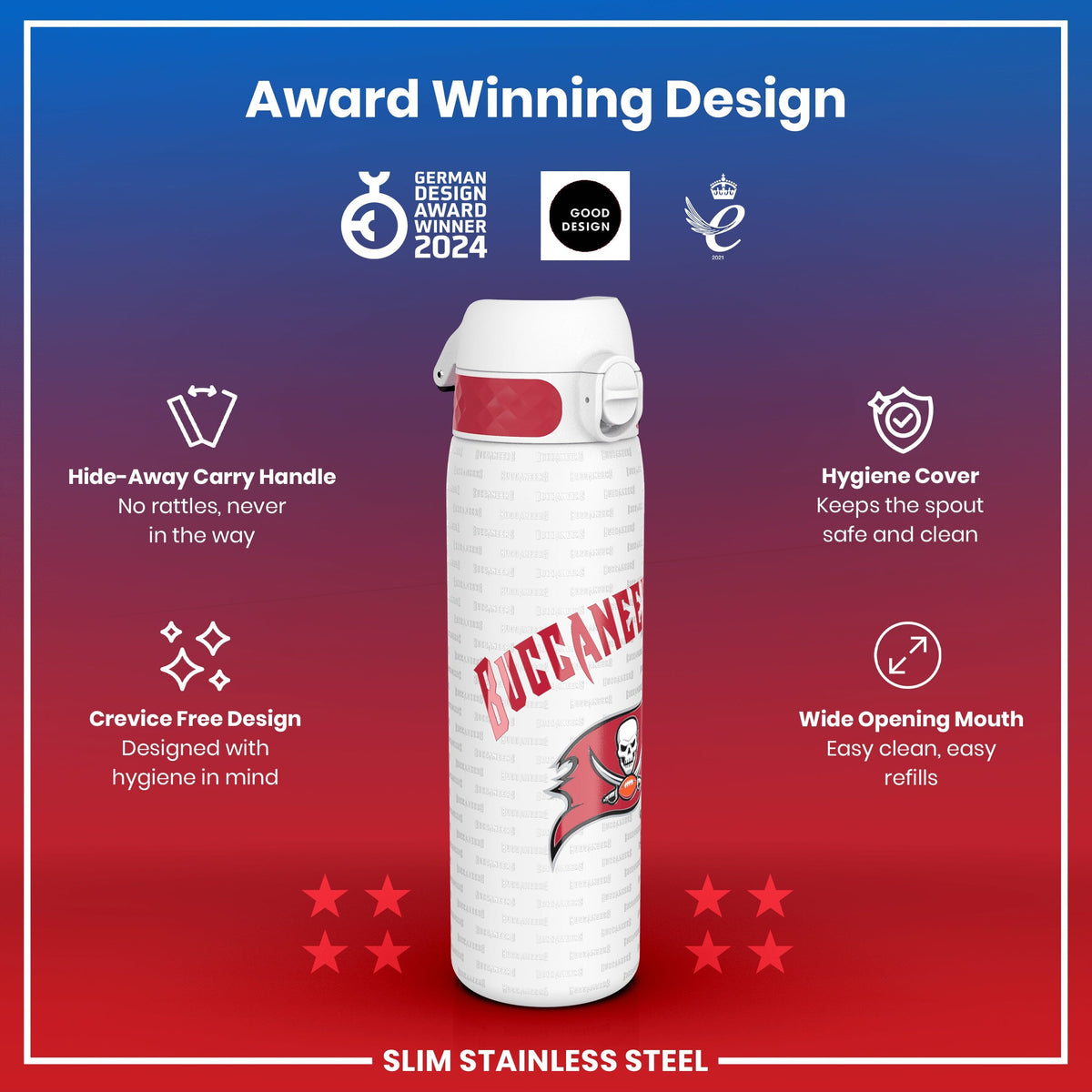 NFL x ION8, Inox, Arizona Cardinals, 600 ml