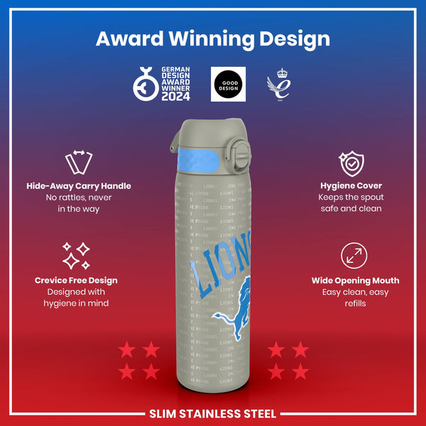 NFL x ION8, Inox, Detroit Lions, 600 ml