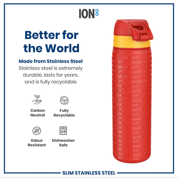 NFL x ION8, Inox, Kansas City Chiefs, 600 ml