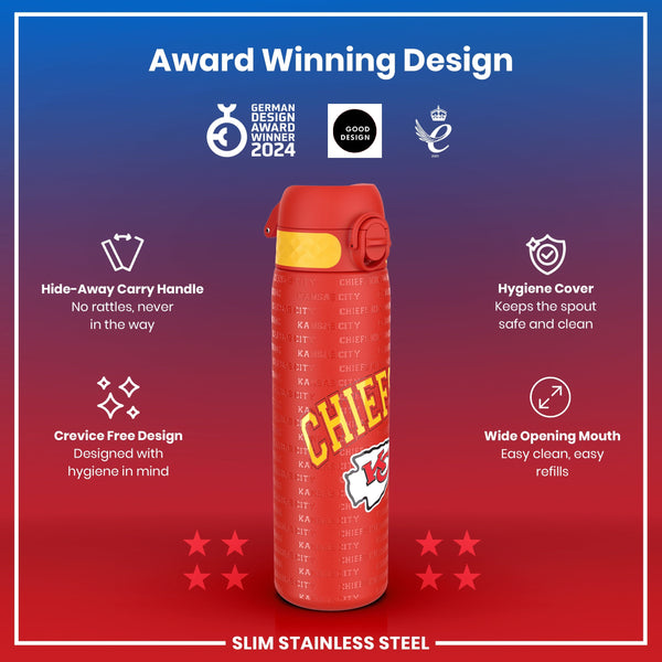 NFL x ION8, Inox, Kansas City Chiefs, 600 ml