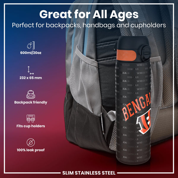 NFL x ION8, Inox, Cincinnati Bengals, 600 ml