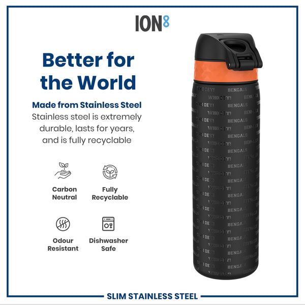 NFL x ION8, Inox, Cincinnati Bengals, 600 ml