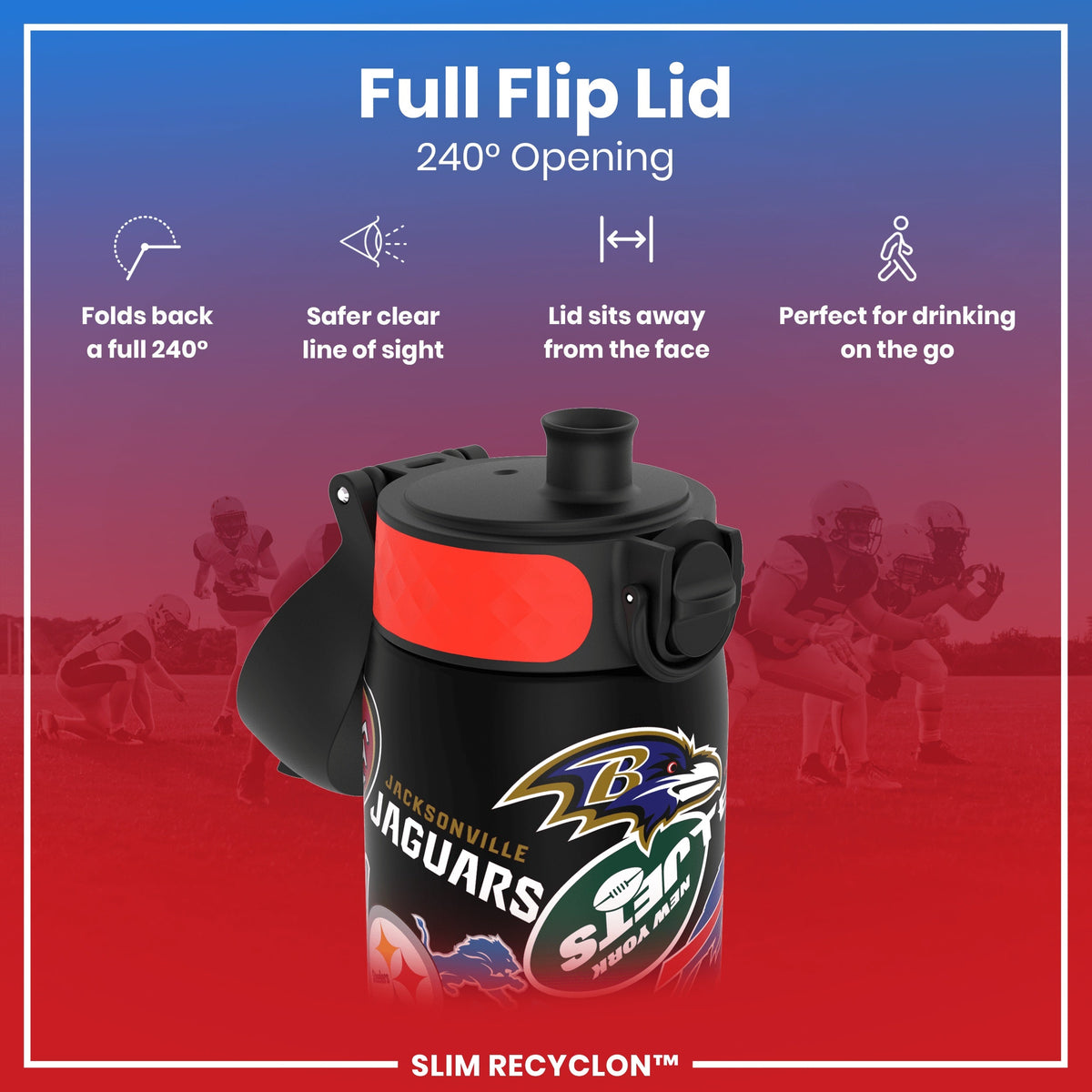 NFL x ION8, Recyclon, Patch Logos, 500 ml
