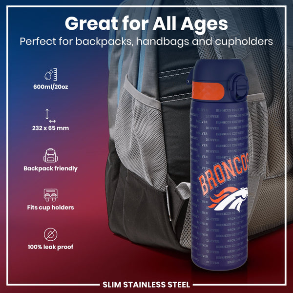 NFL x ION8, Inox, Denver Broncos, 600 ml