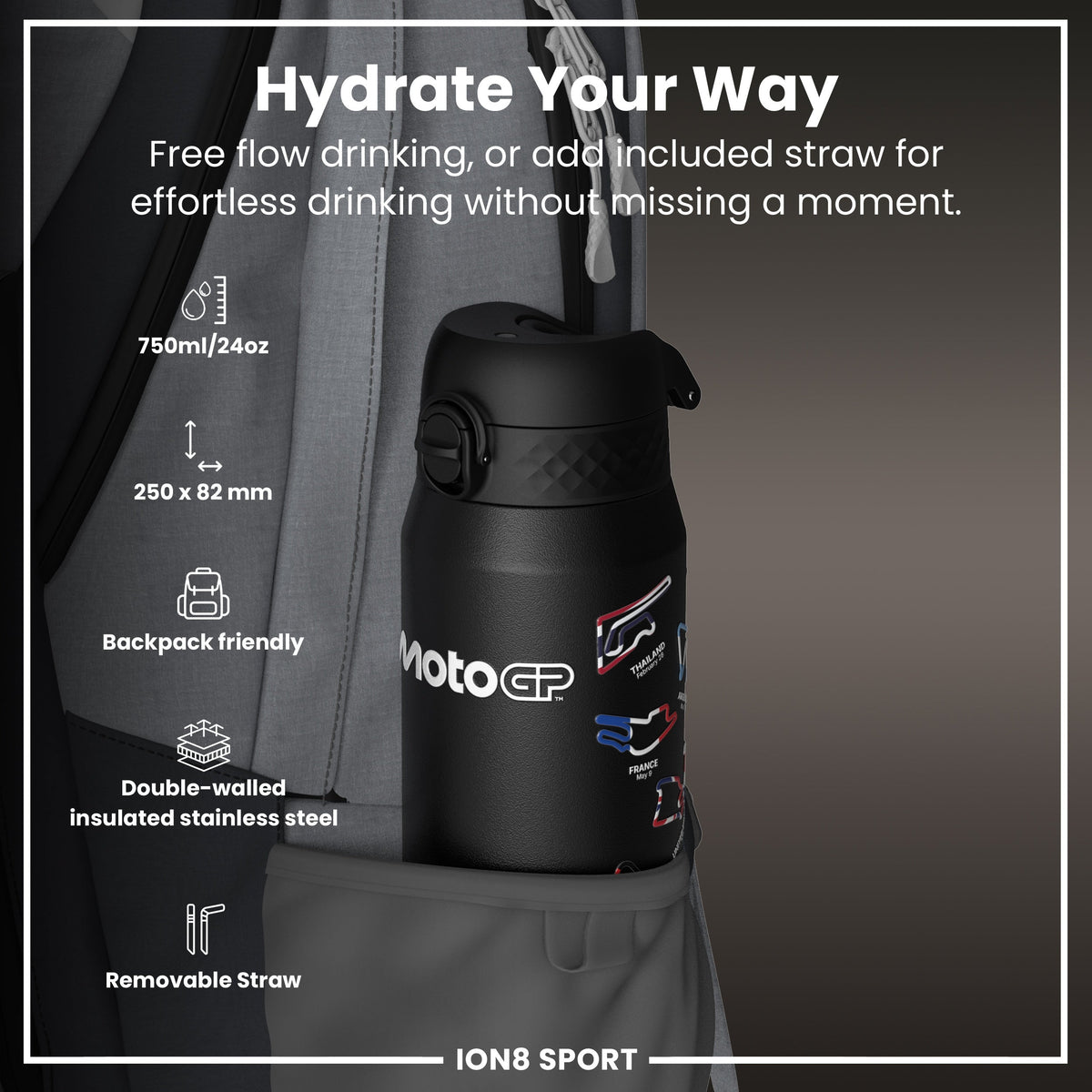 MotoGP x ION8, Inox isotherme, MotoGP Mix, 750 ml