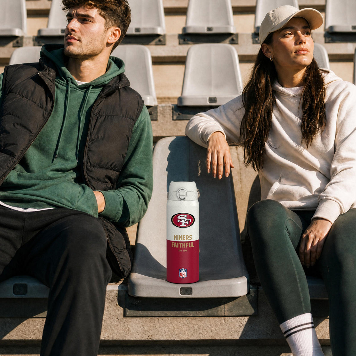 NFL x ION8, Inox isotherme, Série 50, 49ers, 750 ml