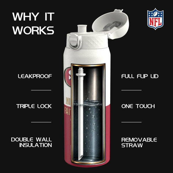 NFL x ION8, Inox isotherme, Série 50, 49ers, 750 ml