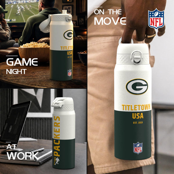 NFL x ION8, Inox isotherme, Série 50, Packers, 750 ml