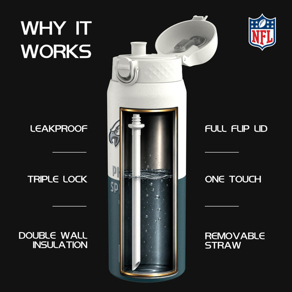 NFL x ION8, Inox isotherme, Série 50, Eagles, 750 ml