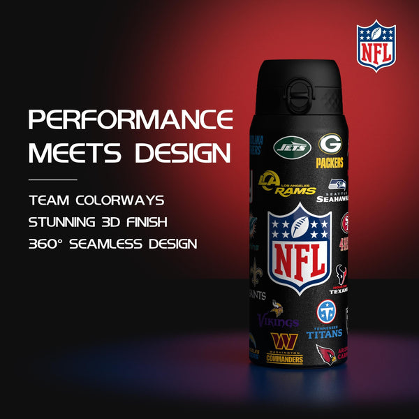 NFL x ION8, Inox isotherme, Série Logo, Multi-équipes, 750 ml