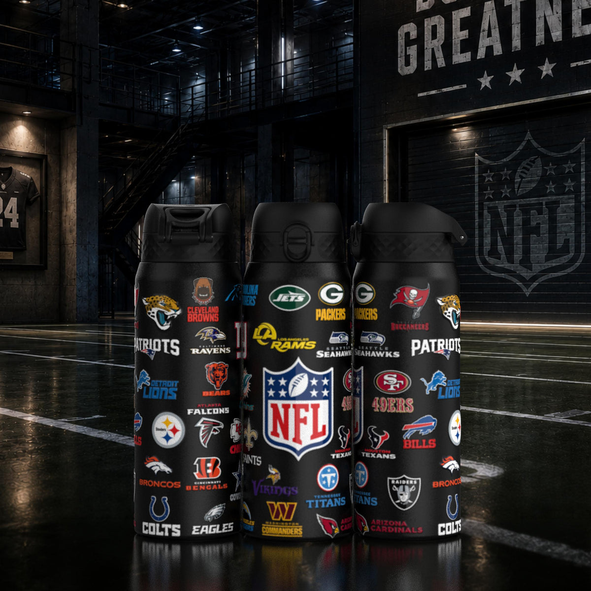 NFL x ION8, Inox isotherme, Série Logo, Multi-équipes, 750 ml
