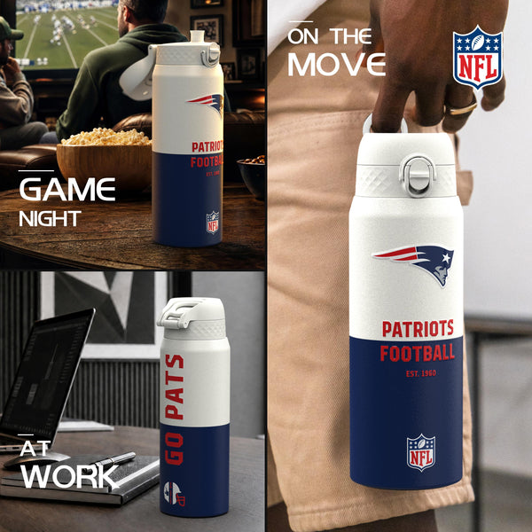 NFL x ION8, Inox isotherme, Série 50, Patriots, 750 ml