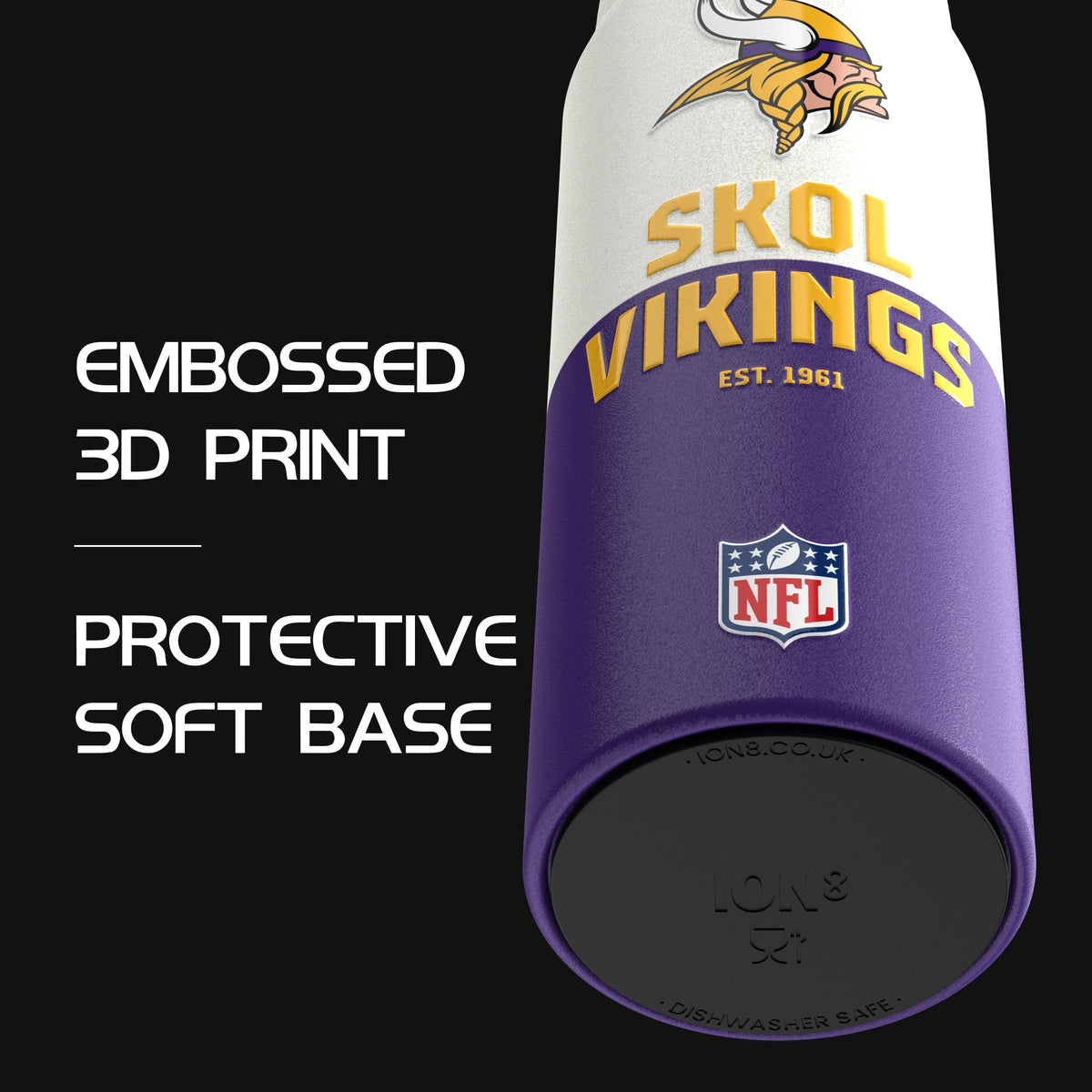 NFL x ION8, Inox isotherme, Série 50, Vikings, 750 ml