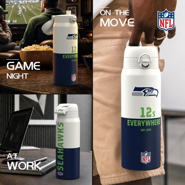 NFL x ION8, Inox isotherme, Série 50, Seahawks, 750 ml