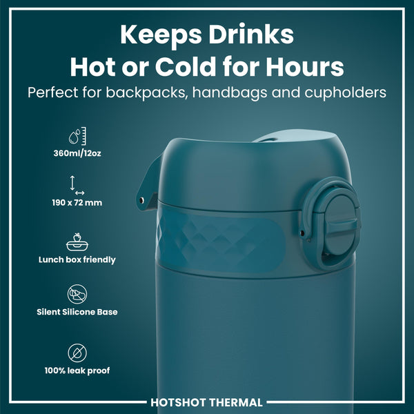 Mug isotherme, Bleu sarcelle profond, 360 ml