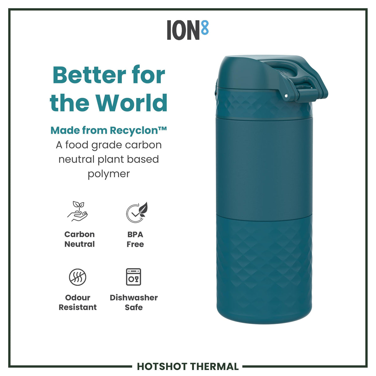 Mug isotherme, Bleu sarcelle profond, 360 ml