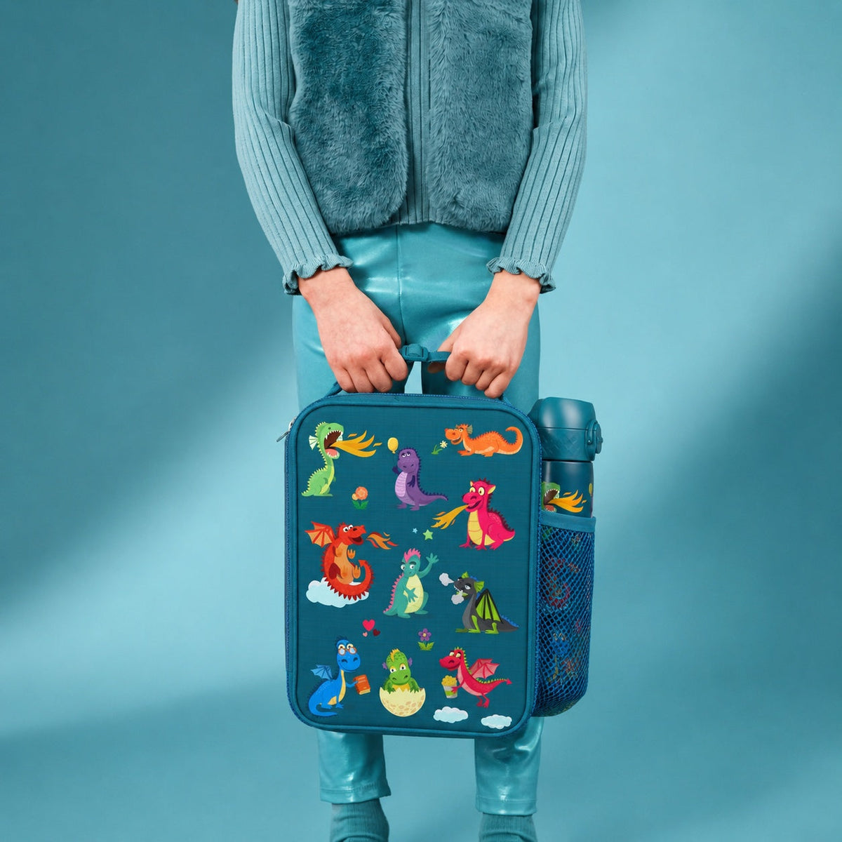 Sac isotherme repas, Dragons turquoise, Moyen
