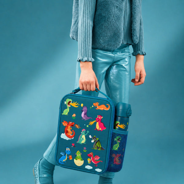 Sac isotherme repas, Dragons turquoise, Moyen