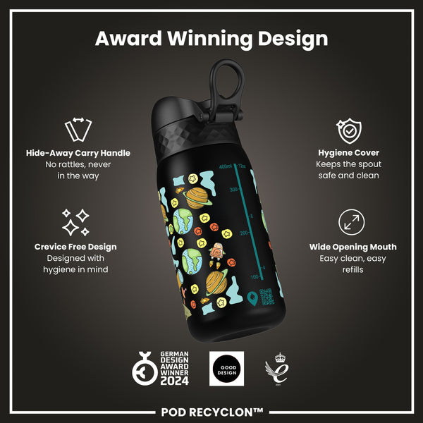 Gourde enfant Recyclon, Espace, Noir, 350 ml