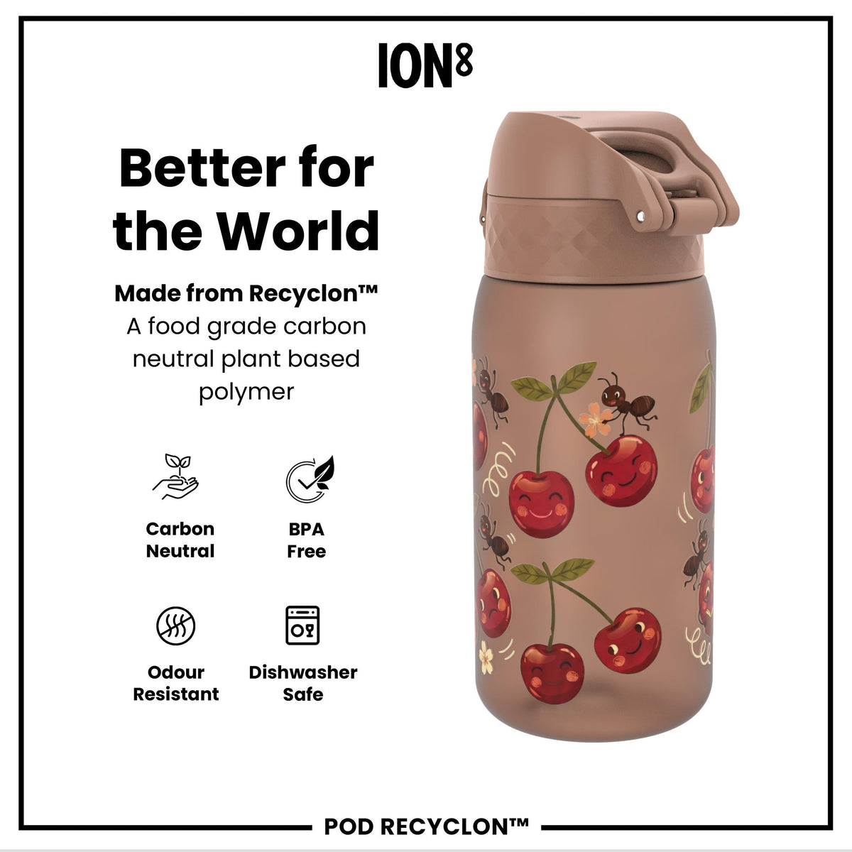 Gourde enfant Recyclon, Cerises, 350 ml