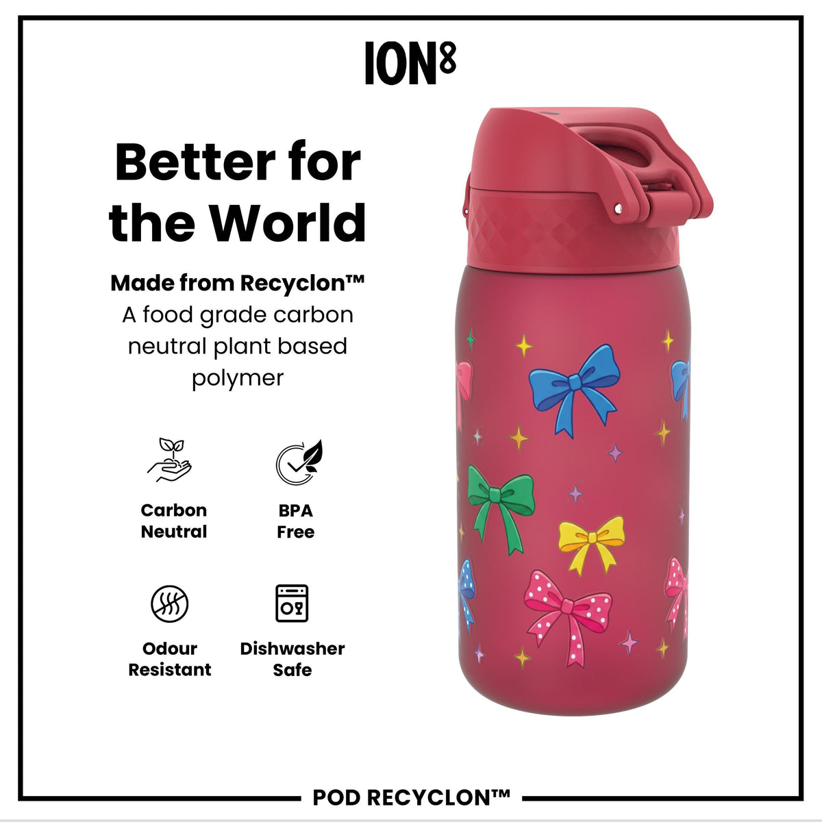 Gourde enfant Recyclon, Nœuds, 350 ml