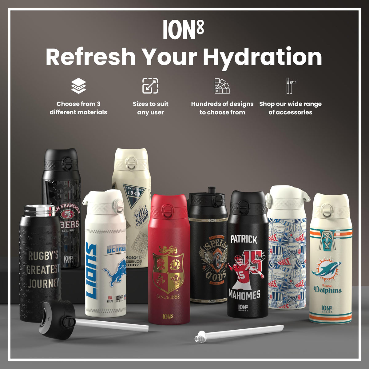 NFL x ION8, Recyclon, Quarterbacks, 500 ml
