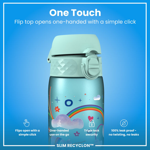 Gourde Recyclon, Licornes arc-en-ciel bleues, 500 ml