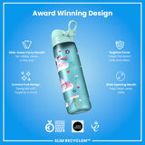 Gourde Recyclon, Licornes arc-en-ciel bleues, 500 ml