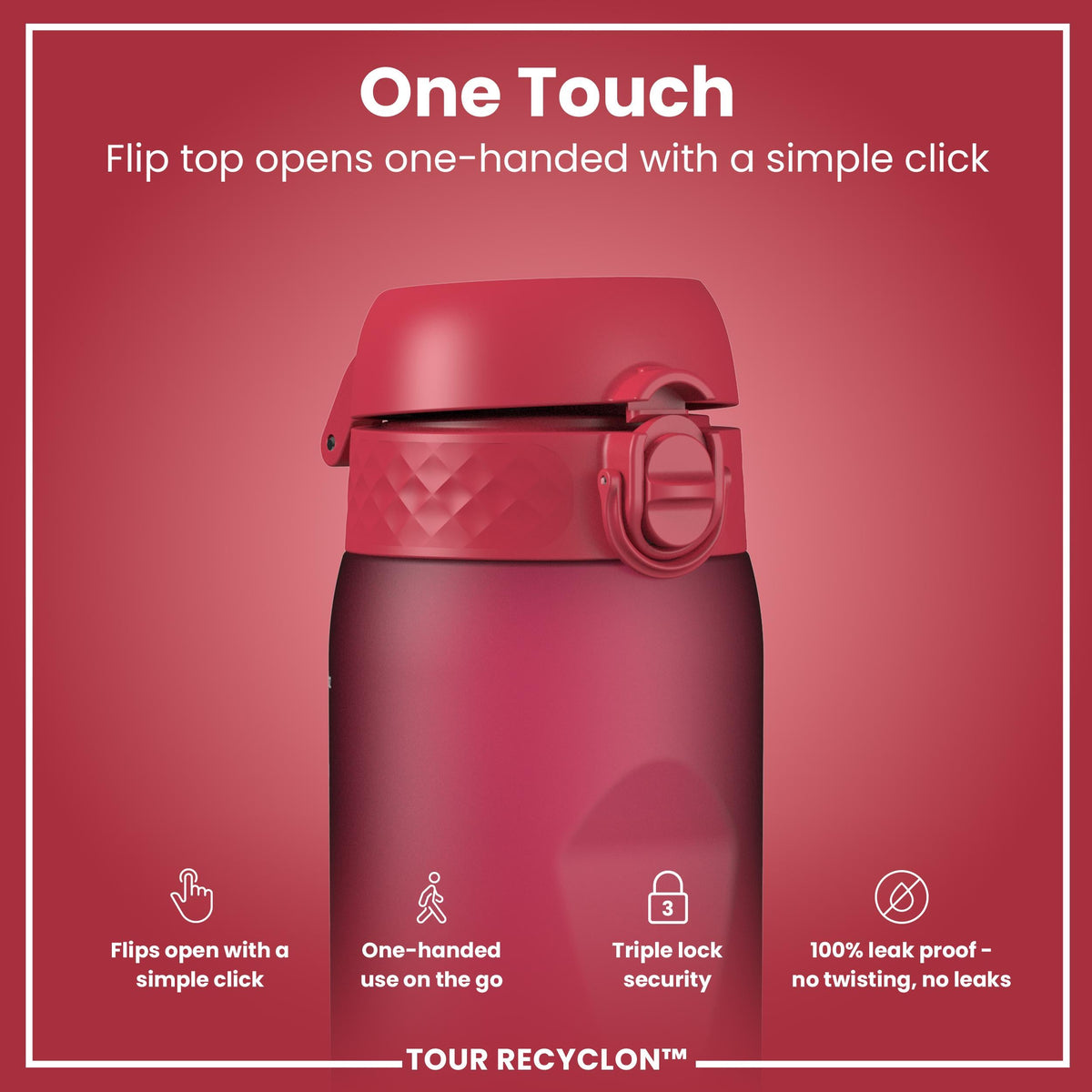 Gourde Recyclon, Viva Magenta, 750 ml