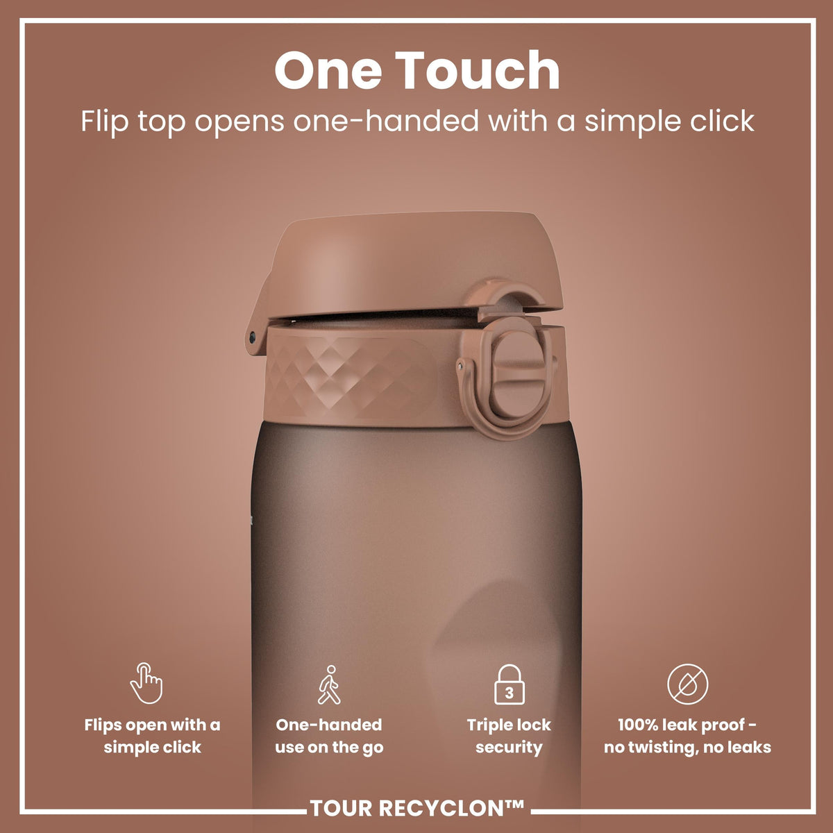 Gourde Recyclon, Mousse moka, 750 ml