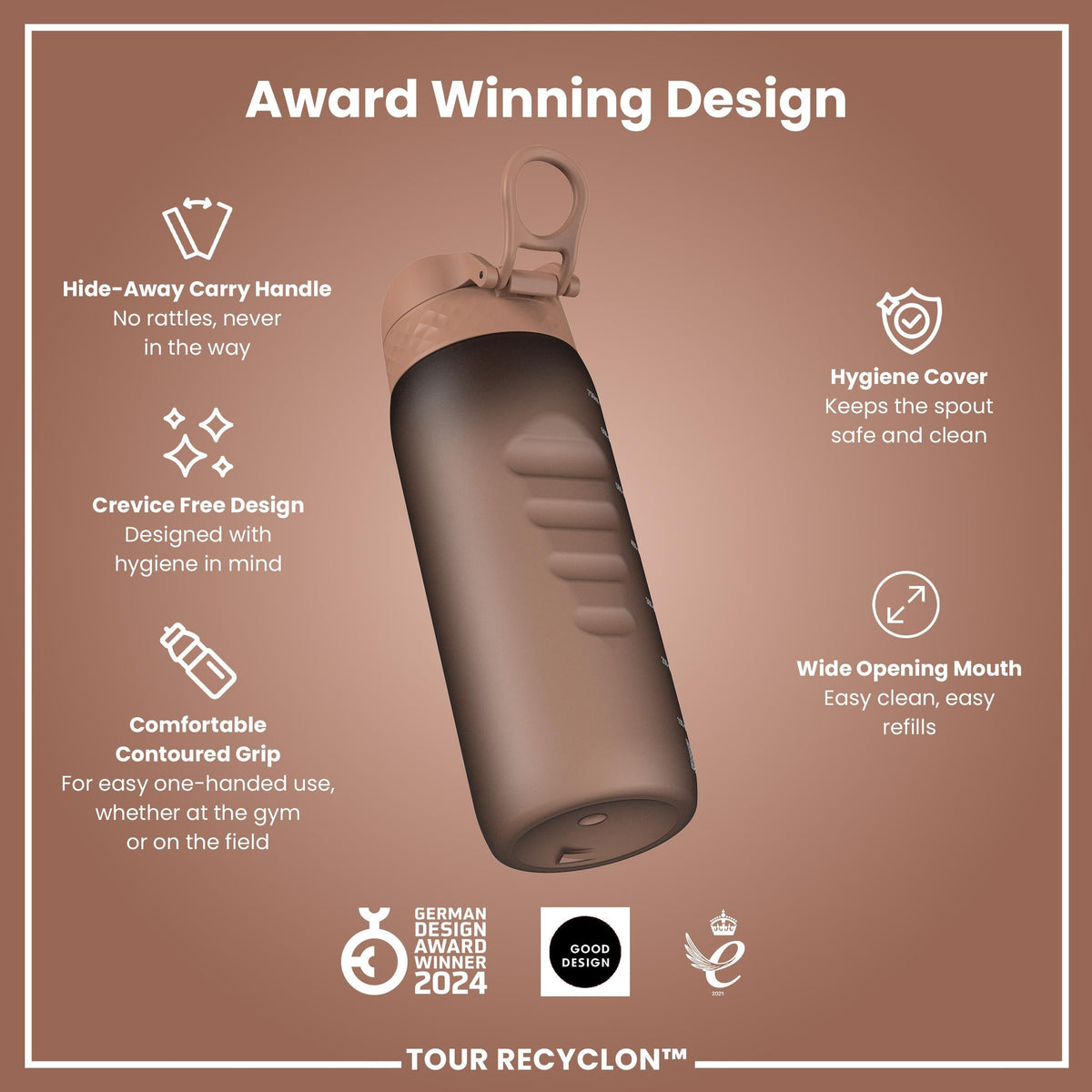 Gourde Recyclon, Mousse moka, 750 ml
