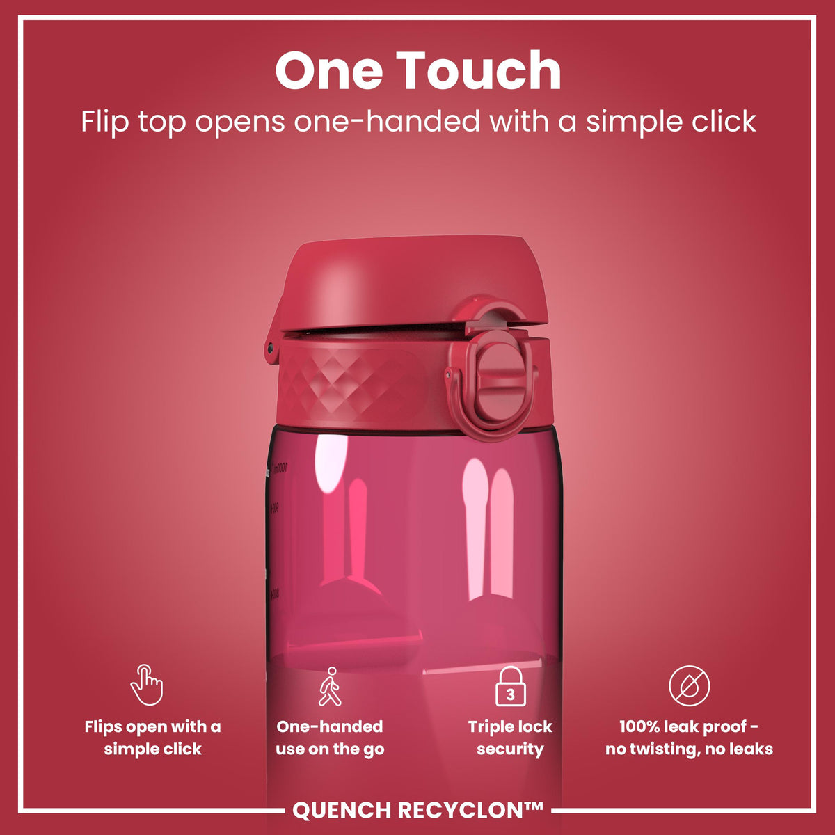Gourde Recyclon, Half-Cut, Magenta, 1 L