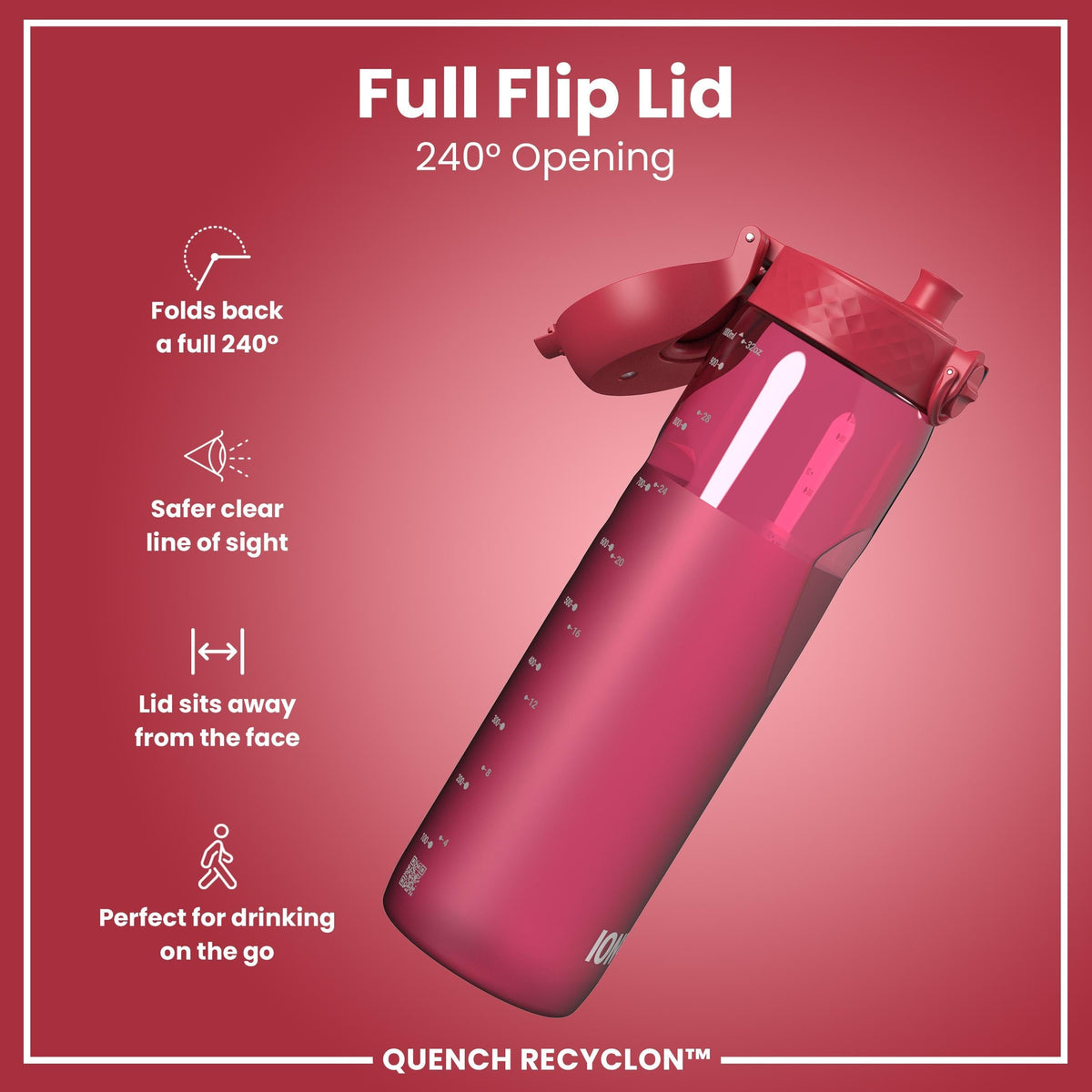 Gourde Recyclon, Half-Cut, Magenta, 1 L