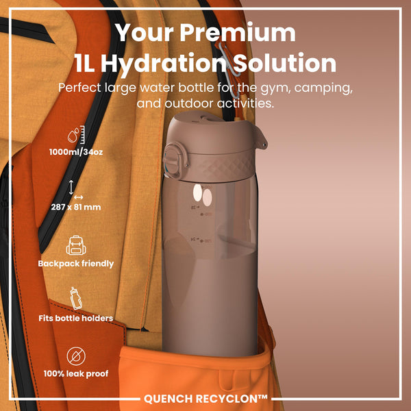 Gourde Recyclon, Half-Cut, Moka, 1 L