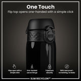 Gourde Recyclon, Half-Cut, Noir, 500 ml