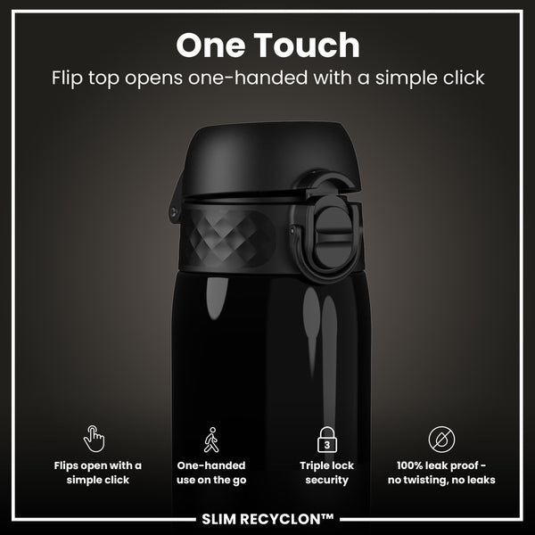 Gourde Recyclon, Half-Cut, Noir, 500 ml