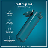 Gourde Recyclon, Half-Cut, Bleu sarcelle profond, 500 ml