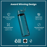 Gourde Recyclon, Half-Cut, Bleu sarcelle profond, 500 ml