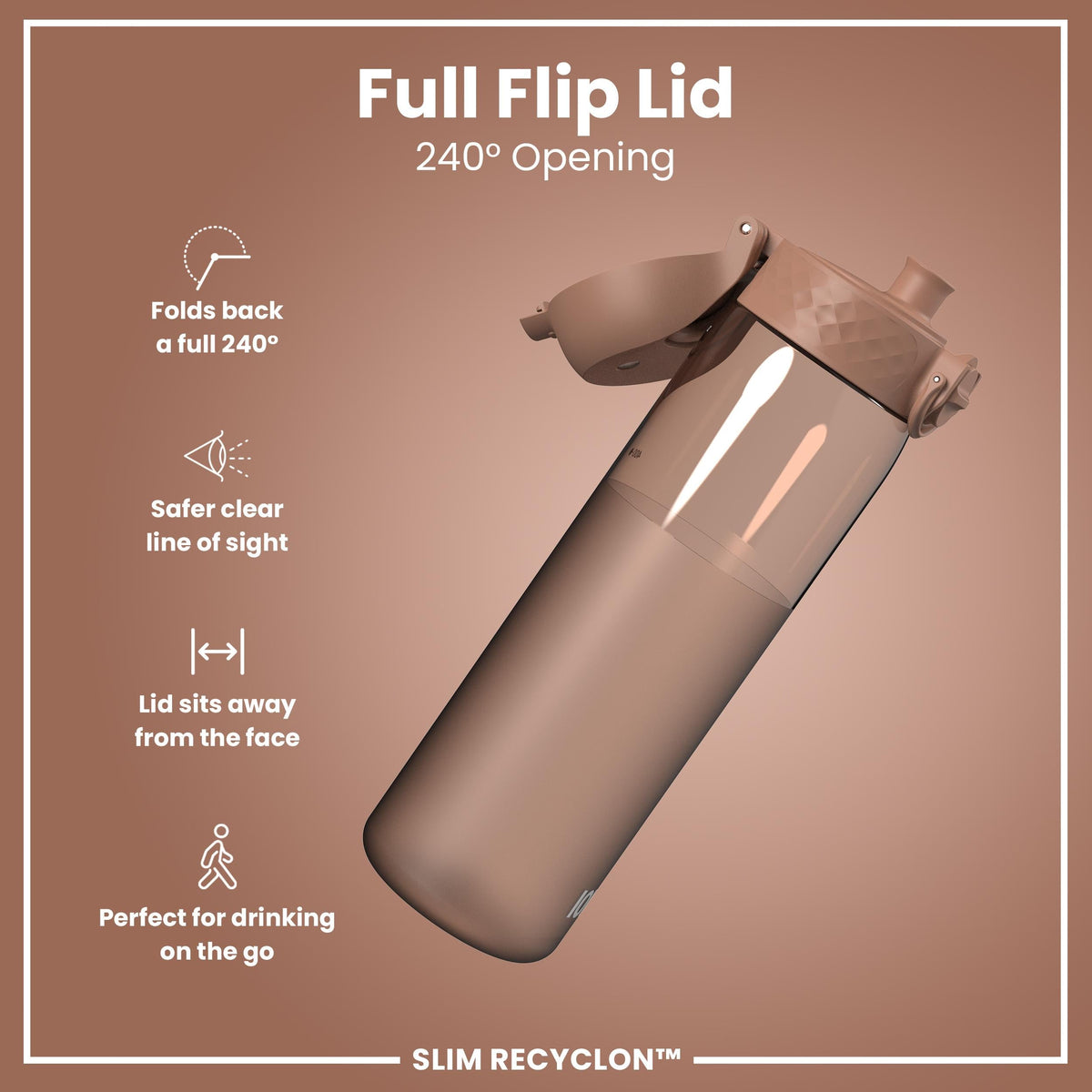 Gourde Recyclon, Half-Cut, Moka, 500 ml