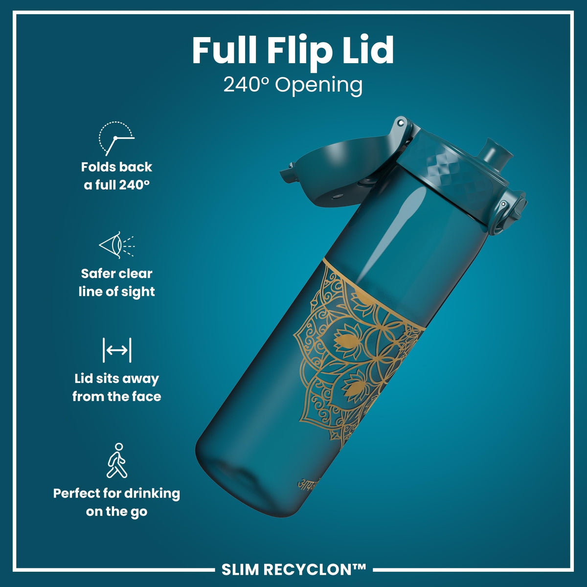 Gourde Recyclon, Half-Cut, Mandalas, 500 ml