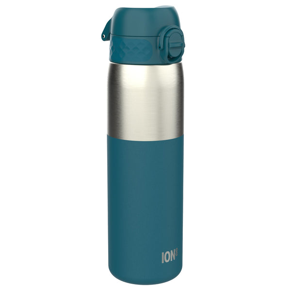 Gourde en inox, Half-Cut, Bleu sarcelle profond, 600 ml
