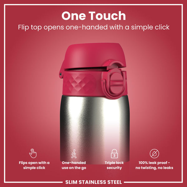 Gourde en inox, Half-Cut, Magenta, 600 ml